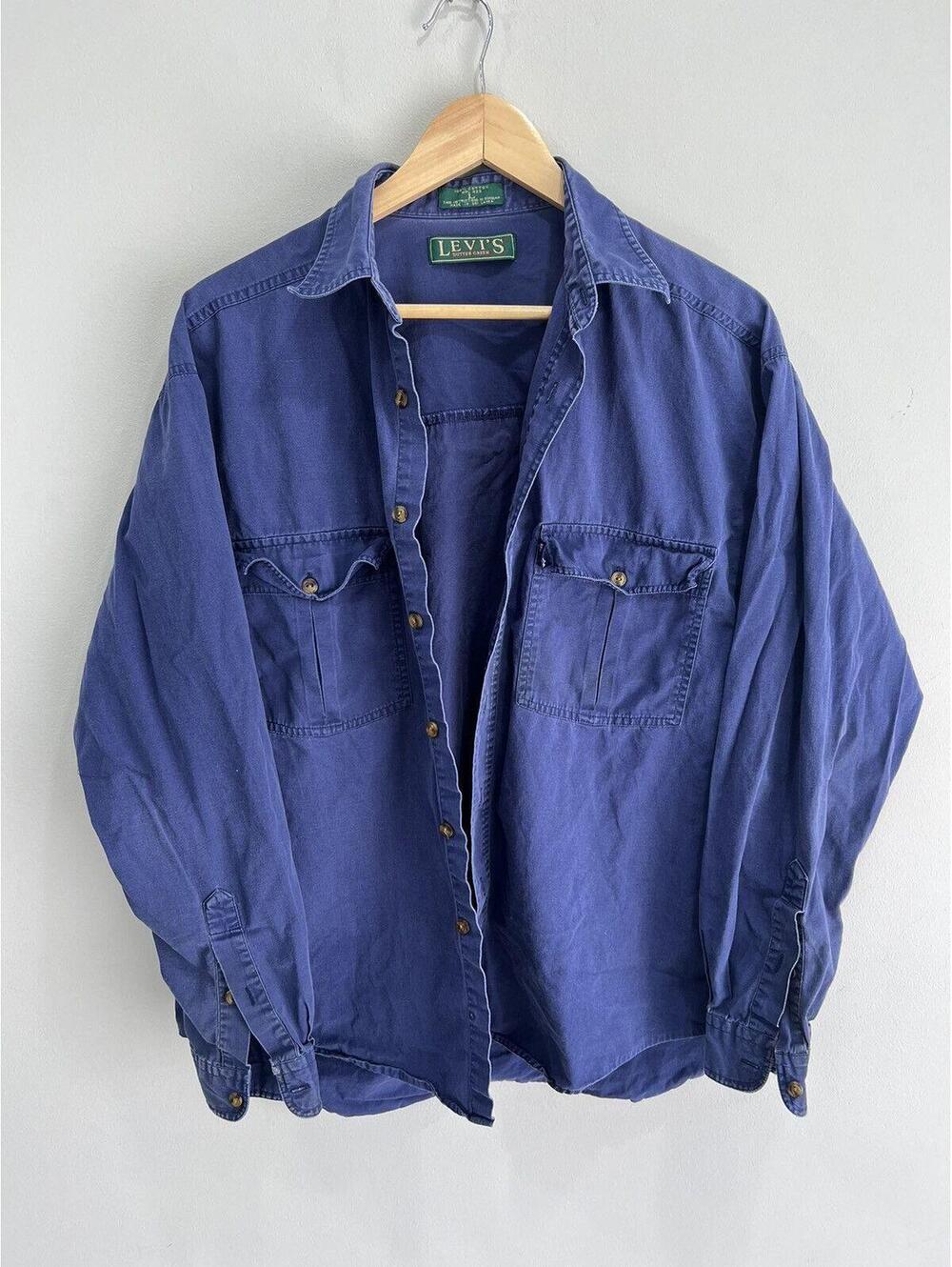 Vintage Levis Button Up Shirt big e denim jeans jacket pants